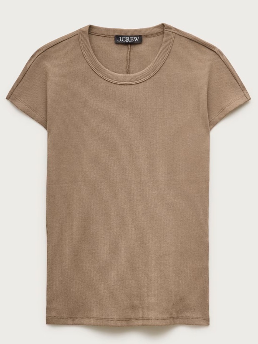 J. Crew Perfect rib dolman-sleeve T-shirt - Worn Teak